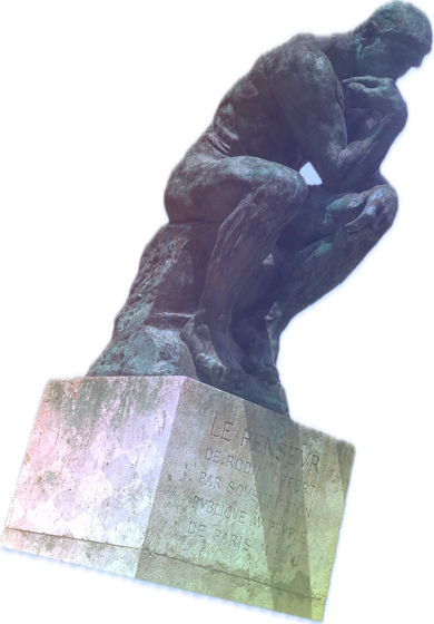 The Thinker sticker